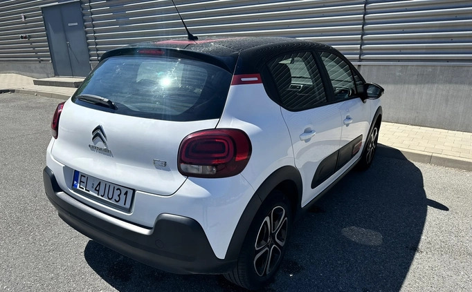 Citroen C3 cena 44900 przebieg: 105000, rok produkcji 2021 z Łódź małe 172